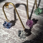 フローライトの金平糖ピアス