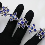 クリスタルガラス 糸編み ブレスレット〈SWB010〉