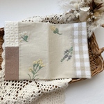 【ブックカバー】文庫本 刺繍 手帳カバー パッチワーク