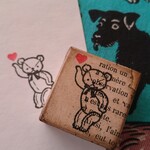 ❤を飛ばすテディベアはんこ🧸
