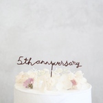 記念日　ケーキトッパー .:* 　数字　ピック　ケーキ　シンプル　飾り　 anniversary【Sサイズ】