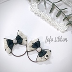 ♡NO.4  2個セット！シースルーお花ドットリボンヘアゴム♡