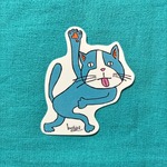 ステッカー2枚セット／青猫5号