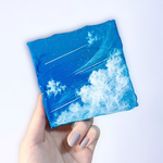 流れ星・絵画『流星No.112』-アクリル画・星・雲・空・原画・テクスチャーアート・超現実主義・印象派-by麗しの空