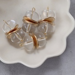再販！！4pcs clear × gold charm