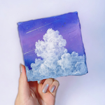 入道雲・絵画『麗空No.33』-アクリル画・星・雲・空・原画・テクスチャーアート・超現実主義・印象派-by麗しの空