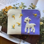 💜felt  de  patchwork子羊のポーチ🐏