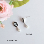 miniカメオピアス/樹脂ピアス
