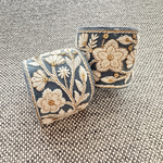 ワンタッチアームバンド&アンクルバンド  インド刺繍　青花