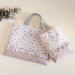 入園入学２点セット　リボン　パープル