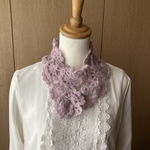 「marilyn様オーダー」モヘアウールのミニマフラーとリストウオーマーのセット