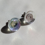 【ガラス】【クリア】　ガラス一粒ピアス（クリア）