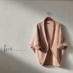 1-2.やわらか裏起毛のモモンガカーディガン　ピンク