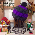 ☆Sale限定5☆幼児用 カラーが選べる オーダー2色太いボーダー ボンボンニット帽