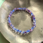 mitsu様専用ページ【1連30コセット】JIRI＊IVANA#czech beads#チェコビーズ　melon6㍉ irregular mable lavender＊crystal/blue