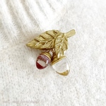 どんぐりのブローチ　クリア