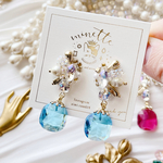  clear glass charm Blue