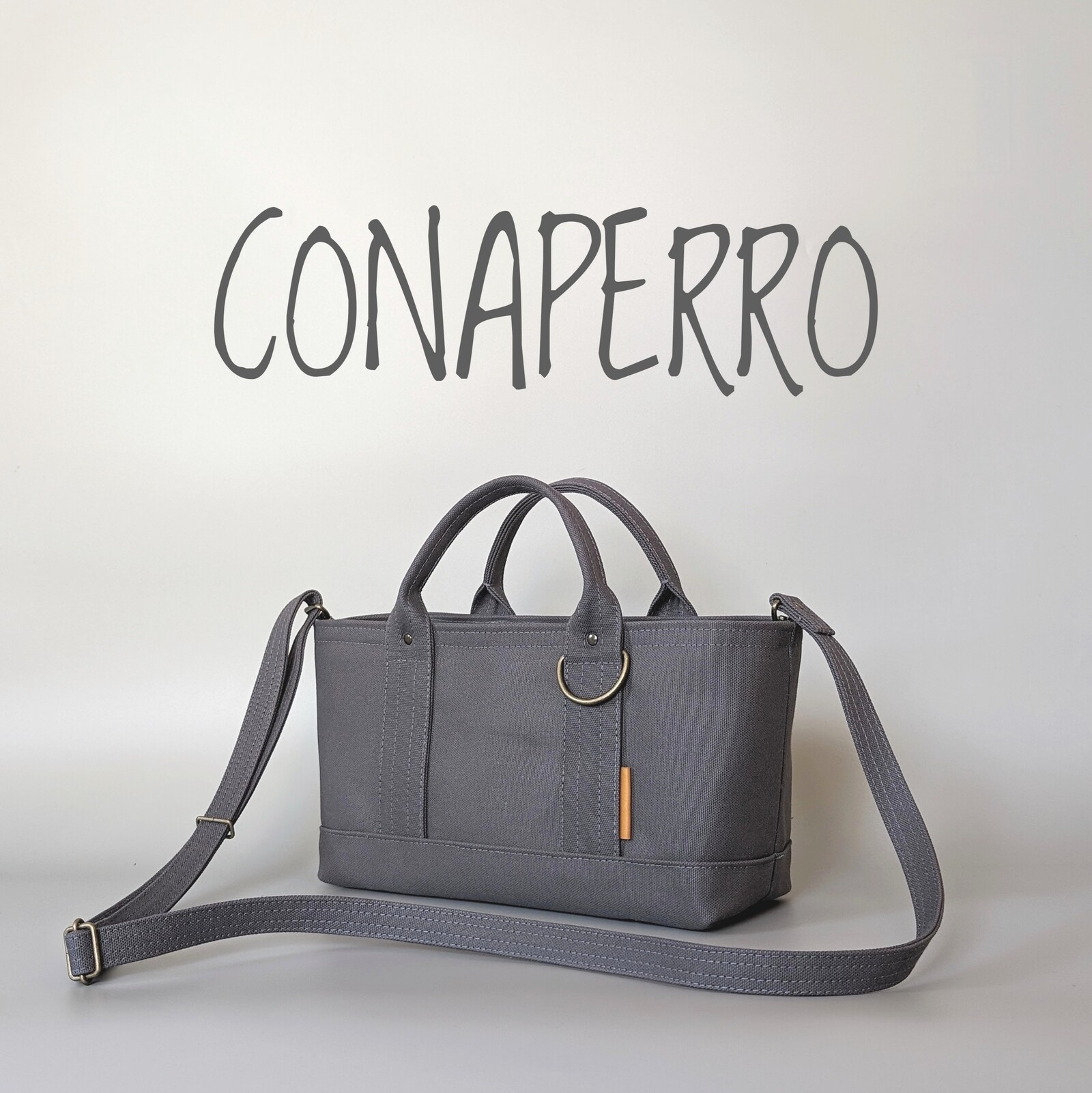 Sサイズ 単色グレー 帆布トートバッグ - CONAPERRO | minne byGMO