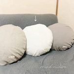 𓂃 ༜ round cushion ༜𓂃 white