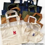 イニシャル★トートバッグS.M★名入れ・誕生日やプレゼントにも☆