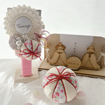 【ミニ羽子板と手毬の2点セット】七五三 写真撮影 写真小物 初節句 ひなまつり 名入れ 名前入り 女の子 雛人形 命名書 モリス 和装 着物 誕生日 100日祝いてまり正月 出産祝い