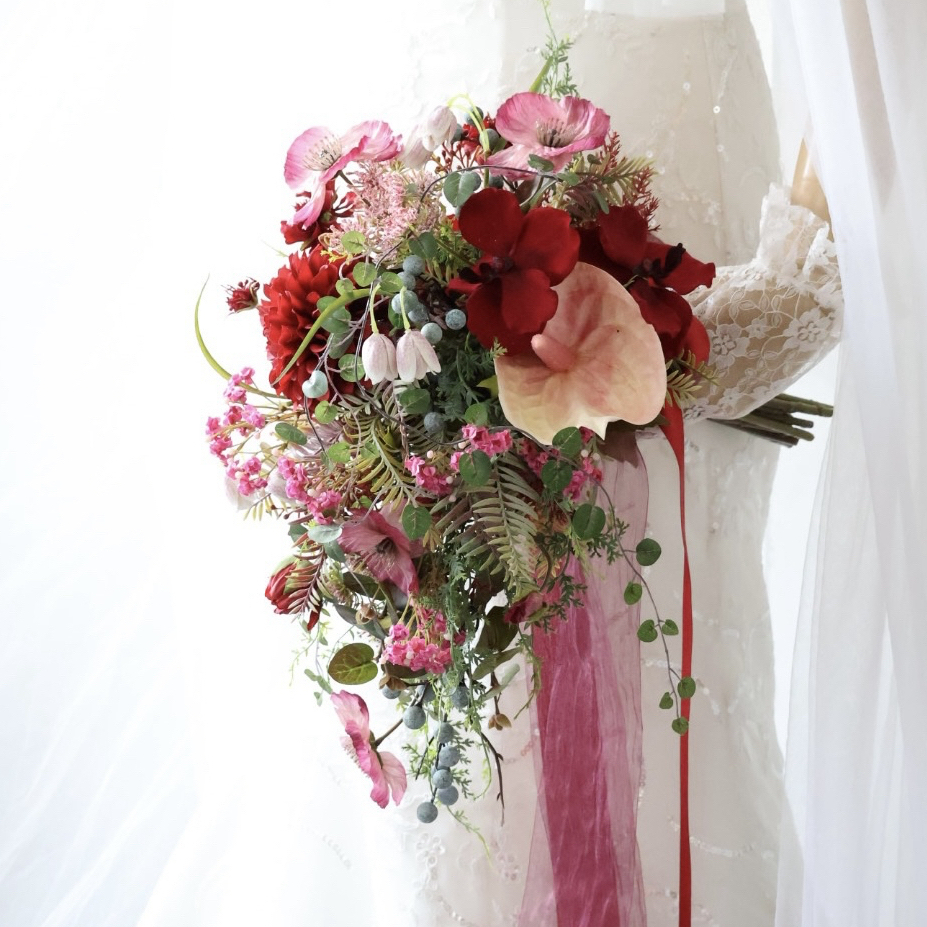 ウェディング　クラッチブーケ　ドライフラワー クラッチブーケXL ピンクラベンダー ウェディング 結婚式