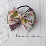 【再販】可愛いインド刺繍リボンにリーフパール