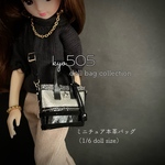1/6 doll size本革バッグ　　星屑ポイントスター⭐︎