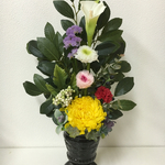 お供え花  仏花  プリザーブドフラワー 大輪黄菊入り
