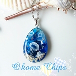 Jellyfish of the deep sea　④　オルゴナイトネックレス