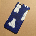 ほのぼのしろくま ブルー iPhoneケース