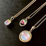 《3種類》vintage アイリスガラスのネックレス