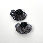 283◇wakka◇黒.刺繍アクセサリー.刺繍ピアス