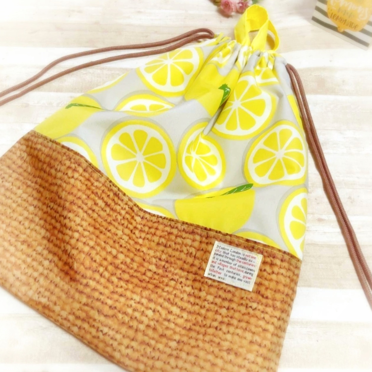 マカロン─linokekenaリネントート□Semi-order Lino e Lina（リーノ・エ・リーナ） リネンフルエプロン マノン