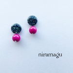 glitter cabochon＊vivid purple