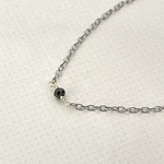 silver925 ブラックダイヤモンド一粒ネックレス