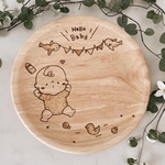 出産祝い　命名　記念　プレート（ウッドバーニング ）完成品