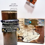 デニム柄バレッタ&紺のヘアゴムⒺ