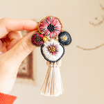 一点もの◉刺繍ブローチ＃003 umitsuki