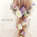 No.0001   再販♡アンティークパープルとホワイトの紫陽花のヘッドドレス♡