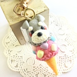 フェイクスイーツ*シュナウザーちゃん・マシュマロアイス・チャーム