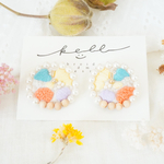 【 palette 】 b. color / 刺繍ピアス( イヤリング )