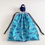 【SALE】着替え袋 33×33/shark:blue