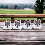 ぷっくりほっぺがカワイイ！　リス刺しゅう ワッペン（アイロン接着）4枚セット 小さめサイズを追加