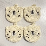 ＊猫　アクリルたわし4枚セット＊