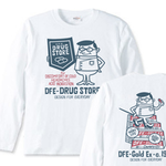 ドラッグストア＆薬剤師★アメリカンレトロ　【両面】長袖Tシャツ【受注生産品】