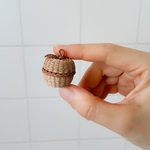 ミニチュアバスケットのアクセサリーケース　3 リンゴ
