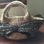 麻ひも×バンダナビッグリボントートバック