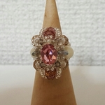 スワロフスキー・ローズ・キャッツアイ・Ring