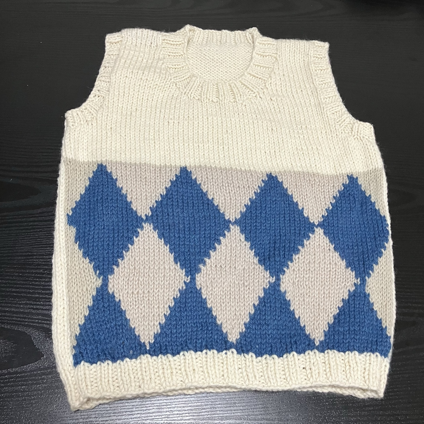 ハンドメイド　ニット　ベスト?